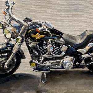 Harley Oil on Canvas – 6×12 inches
