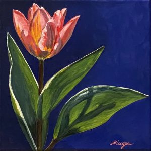 Heritage Tulip Oil on Linen - 10x10 inches