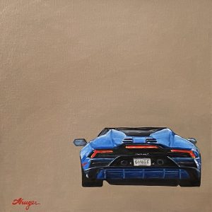 Lamborghini Oil on Linen Panel – 12×12 inches