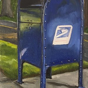 Mailbox-(No. 3 in Queens Series-Oil on Canvas – 5 x 7 inches