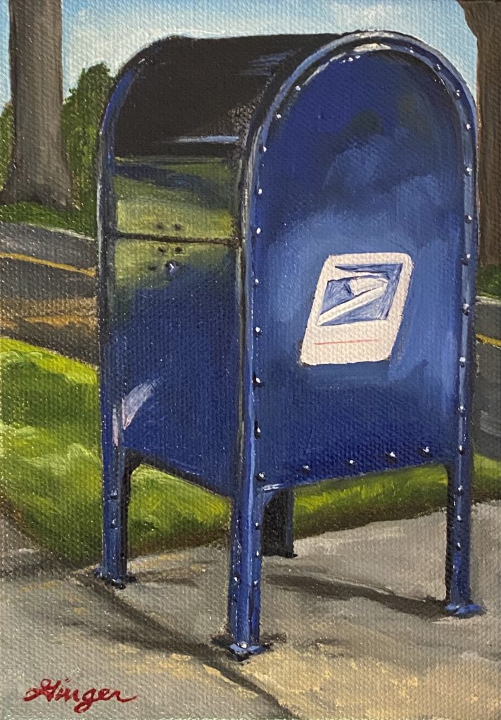Mailbox-(No. 3 in Queens Series-Oil on Canvas – 5 x 7 inches